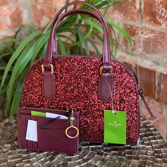 Kate spade mini Riley glitter satchel bag+wallet - Picture 5 of 8